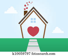House Outline Love 
