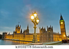 Houses of Parliament at London, England