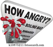 How Angry Thermometer Measure Anger Level Man Frustrated How Angry Thermometer Measure Anger Level Man Frustrated