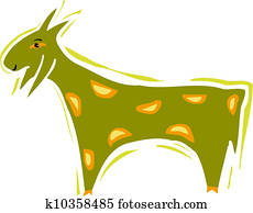 Illustration of a goat Illustration of a goat