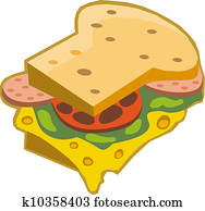 Illustration of a sandwich Illustration of a sandwich