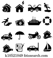 Insurance icon set Insurance icon set