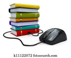 Internet education. Books and computer mouse. Internet education. Books and computer mouse.