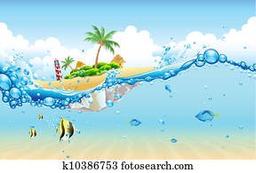Island from Underwater Island from Underwater