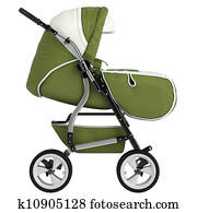 Isolated baby pram