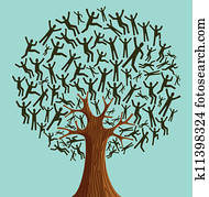 Isolated Diversity Tree people