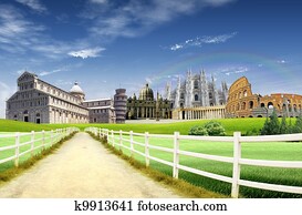 italien, grenzsteine