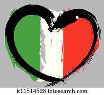 Italy grunge flag Italy grunge flag