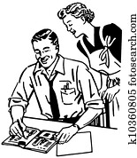 jeden, cierny a biely, obmena, od, jeden, vinobranie, literárny opis, od, jeden, výstižný, pohľad, pár