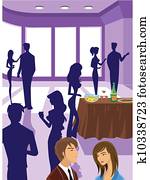 jeden, zoskupit od zaludnit, do  party