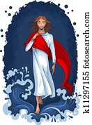 Jesus walking on water