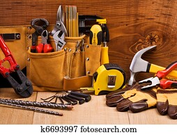 jogo, de, trabalhando, ferramentas