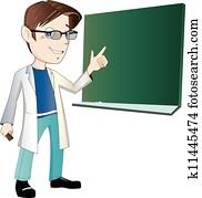 jovem, professor masculino