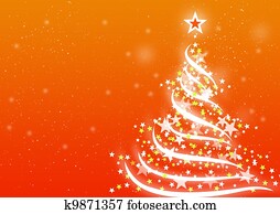 jul, baggrund, appelsin