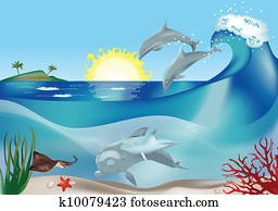 Jumping dolphins Jumping dolphins