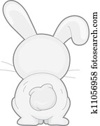 kanninchen, rückenansicht kanninchen, rückenansicht