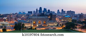 Kansas City skyline panorama.