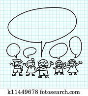 clipart of emotion cartoon on blue graph paper k11449674 search