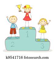 Kids on Victory Podium Kids on Victory Podium
