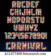 kirmes, festlicher, alphabet