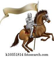 Knight with spear and banner Knight with spear and banner