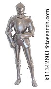Knight's armor, isolated