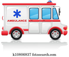 krankenwagen, auto, vektor, abbildung krankenwagen, auto, vektor, abbildung