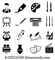 künste, symbol, satz künste, symbol, satz