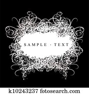 Lace Curves Black And White Banner Lace Curves Black And White Banner