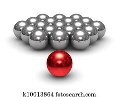 leadership concept on white background. Isolated 3D image