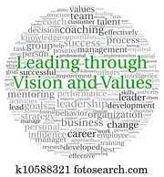 Leading throuth vision concept in word tag cloud Leading throuth vision concept in word tag cloud