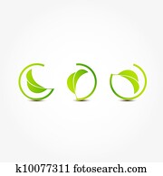 Leaf nature icons Leaf nature icons
