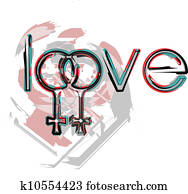 Lesbian love symbols