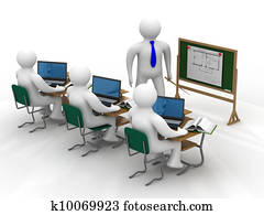 Lesson in a school class. Isolated 3D image Lesson in a school class. Isolated 3D image