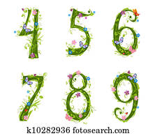 letra, de, a, foliage