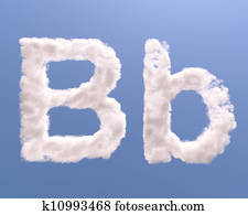 Letter B cloud shape Letter B cloud shape