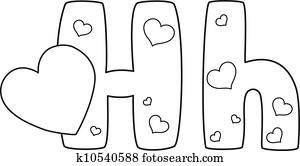Clipart Of Letter H Horse K13141751 Search Clip Art Illustration