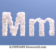 Letter M cloud shape Letter M cloud shape