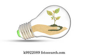 Light Bulb with sprout inside Light Bulb with sprout inside