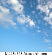 light clouds in the blue sky