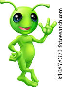 Little green man alien Little green man alien