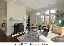 Living room in luxury home Living room in luxury home