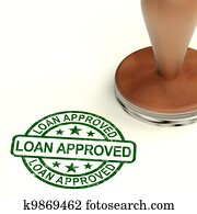 Loan Approved Stamp Showing Credit Agreement Ok Loan Approved Stamp Showing Credit Agreement Ok