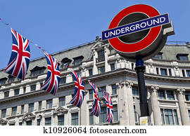 London Underground and Union Flags London Underground and Union Flags