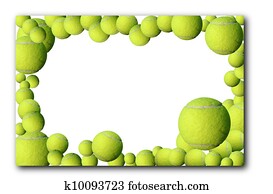 Lot of tennis balls frame Lot of tennis balls frame