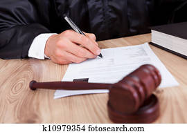 Male Judge In Courtroom Male Judge In Courtroom