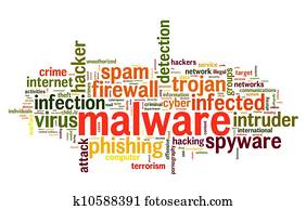 Malware concept in tag cloud Malware concept in tag cloud
