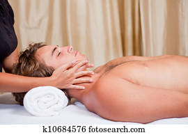 man at massage spa
