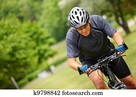 Man riding bike Man riding bike