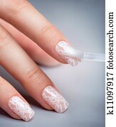 manicure., מסמר פוליש